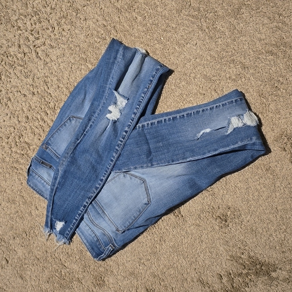 NWOT ladies KanCan jeans with rips skinny blue jeans size 1 waist 24 😍 - Picture 11 of 12